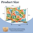 thumbnail image 3 of 18x18 Inch Outdoor Throw Pillows Set of 2, Waterproof & Fade-Resistant, Square Decorative Cushion For Patio Furniture, All Weather Outdoor Pillows (Coral Powder Flowers), 3 of 7