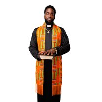 Kente African Print Church Clergy Pastor Choir Stole / Sash with Fringes