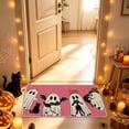thumbnail image 5 of TanSiDing Halloween Mat, Soft Polyester Fleece Bathroom Floor Mat, Non-Slip Ghost Pattern Carpet, Decorative Entryway Rug for Spooky Home Decor 60*40cm, 5 of 6