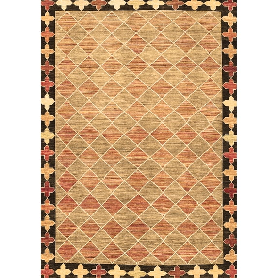 Ahgly Company Indoor Rectangle Southwestern Brown Country Area Rugs, 8' x 12'