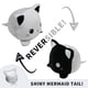thumbnail image 1 of Muñeco de peluche reversible de doble cara con diseño de gato blanco y negro, 1 of 3