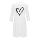 thumbnail image 5 of TaTaai Long Sleeved Loose Heart Printed Nightgown, Women's Round Neck Airy Piece, Spring Summer Outfit, Casual Daily Wedding Party Dance Work Vacation Wear, Line Dry Gift, 5 of 7