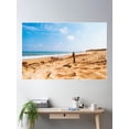 thumbnail image 2 of Tree Trunk Planted In The Beach On The Mediterranean Sea Poster Wall Art, Modern Wall Decor For Living Room Bedroom, 16x24 UNFRAMED, 2 of 3
