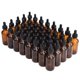 thumbnail image 1 of Frascos cuentagotas de vidrio June Fox, paquete de 40, 60 ml, color ámbar con goteros, 1 of 7