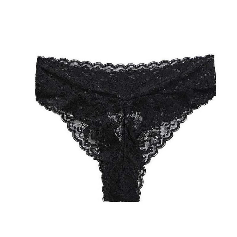 adviicd Cotton Panties for Women Women Briefs Underwear Cotton Mid Waisted  Comfortable Full Coverage Black Small