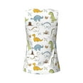 thumbnail image 5 of Xecao Dinosaur print women's scoop neck, loose-fit workout tank tops for the gym., 5 of 9
