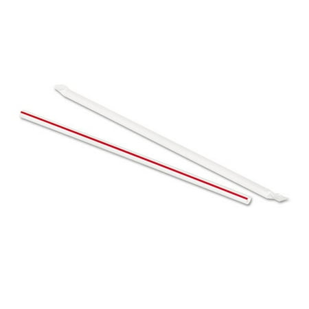 BoardWalk 2051STRPK Jumbo Straws, 10 1/4", Plastic, White, 500/Pack