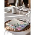 thumbnail image 6 of Watercolor Flowers Cloth Napkins Set of 4 Reusable Dinner Napkins, Spring Floral Butterflies Botanical Beige Cocktail Napkin Washable Table Napkins for Wedding/Holiday Party/Baby Shower 20"x20", 6 of 7