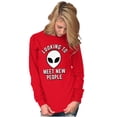 thumbnail image 3 of Funny Nerdy Aliens UFOs Believers Long Sleeve TShirt Men Women Brisco Brands S, 3 of 6