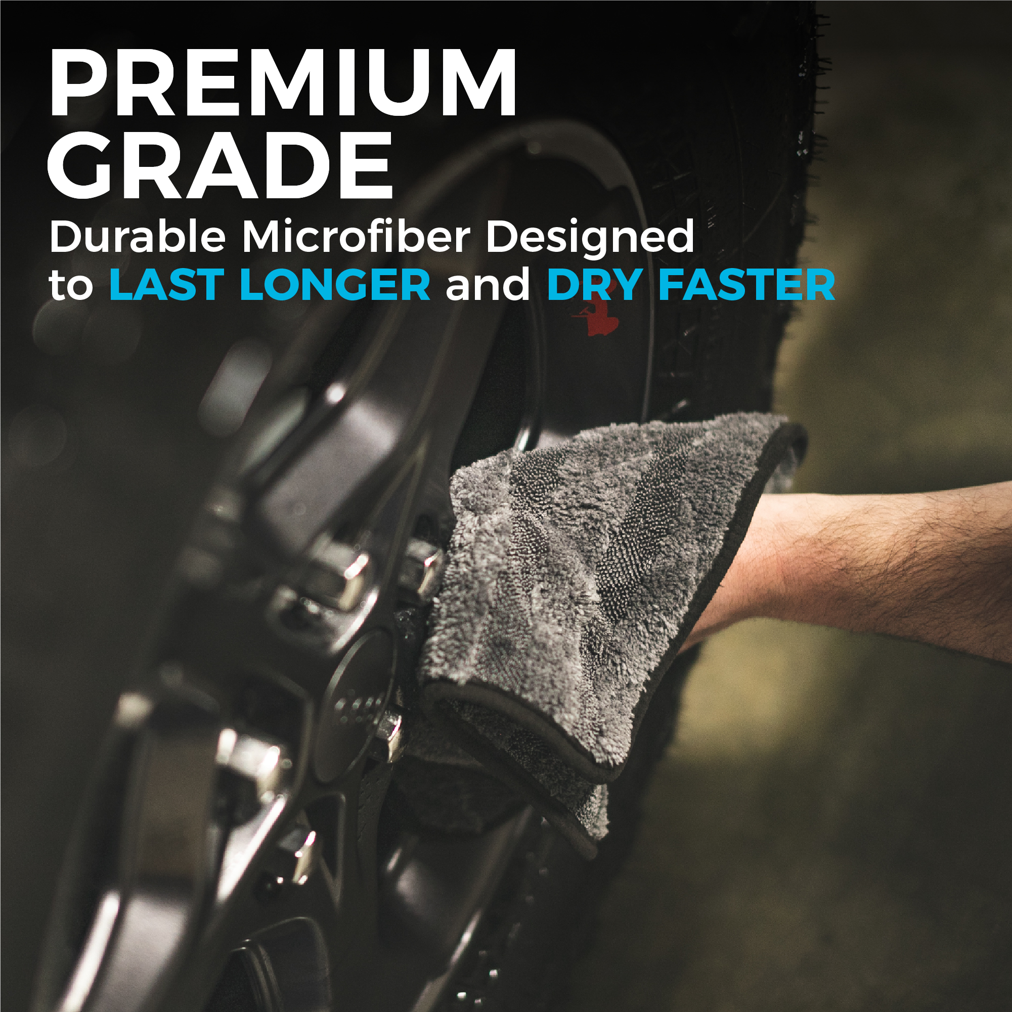 The Rag Company Gauntlet Microfiber Drying Towel, 3-Pack photo 7