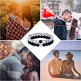 thumbnail image 2 of Pulsera de Pareja a Distancia en Blanco y Negro en Perla Pulsera Dúo Yin/Yang | Idea de regalo perfecta para el día de San Valentín, cumpleaños | Bisutería Original para Hombre y Mujer para Enamorados, 2 of 5