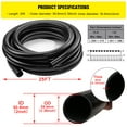 thumbnail image 2 of Flexible PVC Pipe2" Dia Black PVC Pipe,2" x25 feet Pool Hose,Spa Hose Tubing for Koi Ponds, Pond Tubing,Irrigation and Water Gardens,With 2PCS Stainless Steel Clamps, 2 of 7