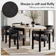 thumbnail image 4 of Dayalane Modern Boucle Barrel Dining Chairs Set of 4, Upholstered Curved Back Armchairs for Dining Room,Vanity Chairs for Living Room Kitchen Restaurant, Black, 4 of 8