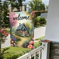 thumbnail image 5 of Welcome Spring Cottage Garden Flag 12x18 Inch Double Sided， Floral Butterfly House Yard Flag Outdoor Decor， Seasonal Farmhouse Banner, 5 of 6