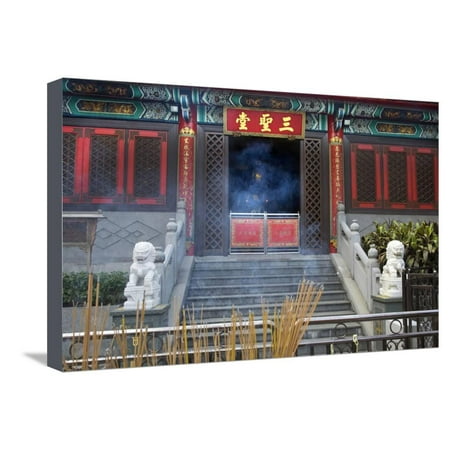 Incense, Wong Tai Sin Taoist Temple Kowloon Hong Kong Fortune Tellers Temple Stretched Canvas Print Wall Art By William (Best Fortune Teller In Hong Kong)