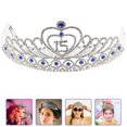 thumbnail image 2 of Shisuyan Birthday Party Rhinestone Crystal Tiara Crown Sweet 15 Birthday Tiara (Blue), 2 of 8