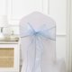 thumbnail image 2 of Butterfly knot chair decoration tie wedding chair back flower tie glass gauze chair back float glass sand chair back butterfly wedding chair back decoration hotel banquet use（sky blue）, 2 of 4