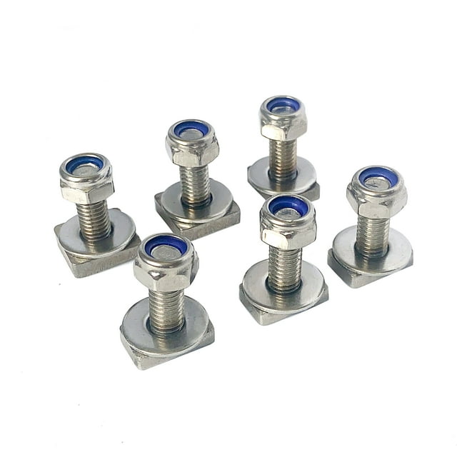 Scienceny Kit de contratuercas de 27mm con canal de ranura de acero inoxidable M8 T, 6 uds., para toldo de pista, pernos 4x4 4WD con 27mm Vehículos, repuestos y accesorios Mis