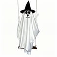 thumbnail image 7 of 53.15 Inch Halloween Swing Ghost Hanging Ornament,Ghost On Swing Figurine, Front Door Hanging Ghost, Large Swinging Ghost Outdoor Decor for Halloween Yard Porch Home Party Decorations, 7 of 7