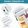 thumbnail image 3 of Yayeee 40oz Stainless Steel Tumbler with Straw and Handle Double-Wall Insulated Travel Water Bottle, Colorful Jam, 3 of 8