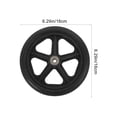thumbnail image 2 of QUMIIRITY Accessoires de Fauteuil Roulant Portable Roue avant Noir ABS Silencieux Roulant 4 Pcs, 2 of 6