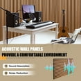 thumbnail image 5 of Wood Panels for Wall and Ceiling, 46.45" x 23.81" Wall Panels for Interior Wall Decor, 3D Wood Slat Wall Panel/Fluted Soundproof Wood Fluted Slat Sound Absorbing Panels, Teakwood 2 Pack, 5 of 8