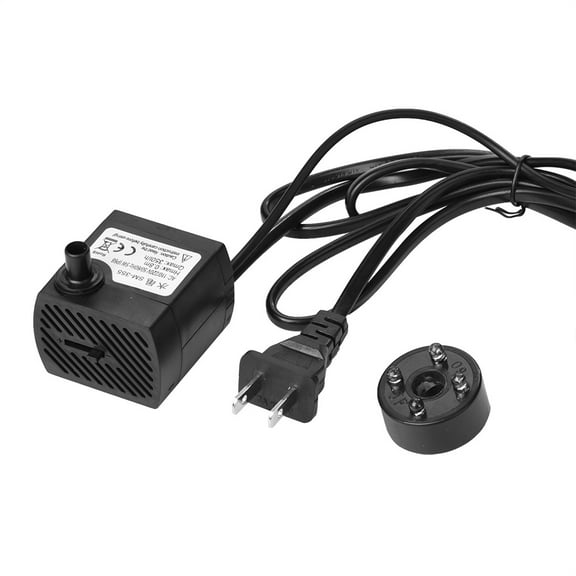 Ultra-Quiet Submersible  With LED Light Fish Pond Aquarium Tank Fountain US Plug