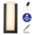 thumbnail image 6 of C Cattleya Matte Black LED Outdoor Wall Lantern Sconce with Glass Shade, 6 of 8