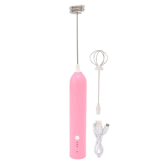 Batidora de huevos pequeña para el hogar, minilicuadora multifuncional, batidora eléctrica de mano, batidora de espuma, batidora inalámbrica, espumadora de café y leche, color rosa