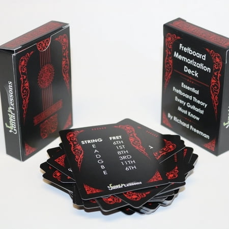 Fretboard Memorization Deck | 54 Flash Cards | Great Learning Gift for Guitar Players & Teachers, Music Theory, Alternative to Stickers & Posters