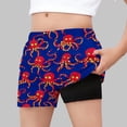 thumbnail image 2 of Gamivast Boys Swim Trunks Icecream Print Compression Liner Trunks Summer Beach Volleyball Wear Athletic Sporty Bottoms Quick Dry 2-In-1 Swim Board Shorts, 2 of 7