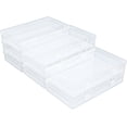 thumbnail image 1 of Rectangular Clear Plastic Storage Containers Box with Hinged Lid for Beads and Other Small Craft Items, 1 of 5