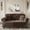Brown, variant on LJAN 63 Inch Velvet Loveseat Chesterfield Sofa with Nailhead Trim and Rolled Rivet Design in Luxurious Soft Touch Fabric for Living Room Decor and Classic Comfort Experience