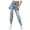 Blue, variant on Idoravan Jeans for Women Clearance under $5 High Waisted Jeans for Women Ripped Women Button High Waist Pocket Elastic Hole Trousers Slim Pants