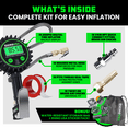 thumbnail image 4 of Rhino USA Tire Inflator with Pressure Gauge (0-200 PSI) - ANSI B40.1 Accurate, Large 2" Glow Dial, 4 of 7