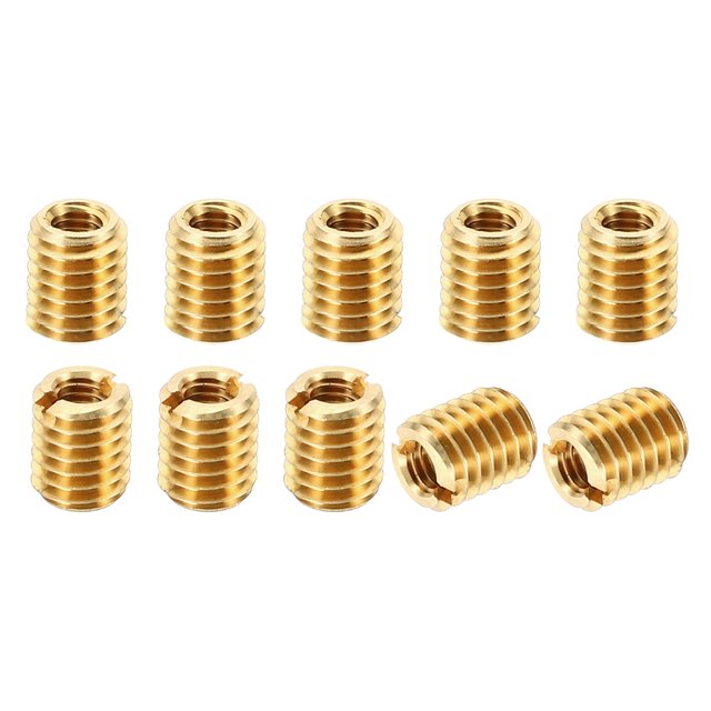 Unique Bargains Laiton Fileté Réparation Insert Écrou, 10 Pcs M5x0.8 à M3x0.5 Manchon Filetage Réducteur Vis Réducteur 6mm