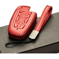 thumbnail image 5 of Vitodeco Genuine Leather Smart Key Fob Case Compatible with Lincoln Aviator, Lincoln Corsair, Lincoln Nautilus, Lincoln Navigator (5-Button, Red), 5 of 6