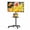 Black, variant on Nextay Rolling TV Stand for 23-60 Inch Screens, Mobile TV Cart with Wheels, Portable Floor Stand with Tilt Adjustment and Media Shelf, Black