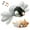 Grey Penguin, variant on TETOU Cat Toys Flapping Bird Rechargeable Touch Activated Toy Interactive Kitten Exercise Toy Cat Kicker Catnip Toys (No Flying)