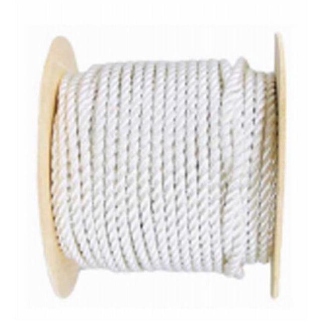 0.37 x 400 in. Solid Braided Nylon Rope, White
