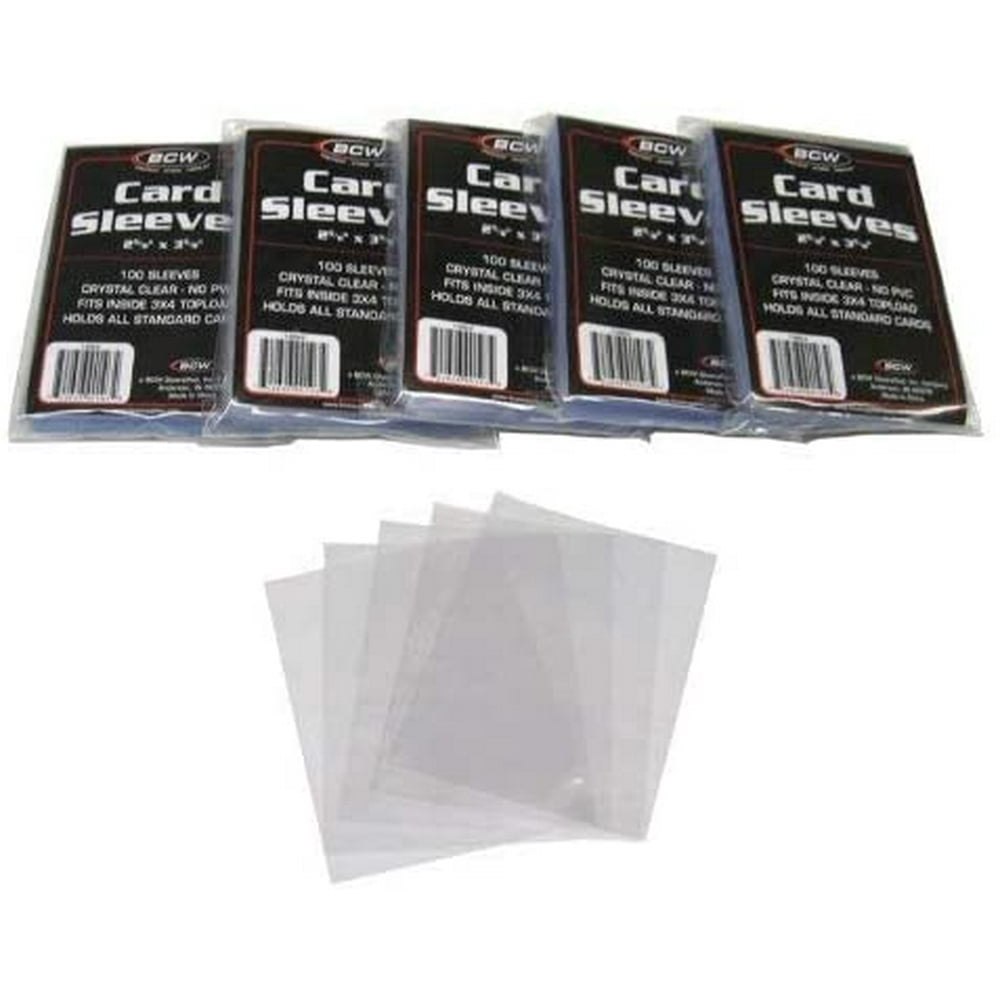 500 BCW Brand Soft Card Sleeves/Penny Sleeves (5 Sealed Packs