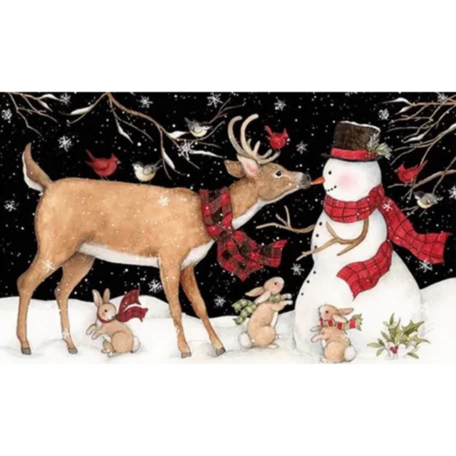 Taladro Pintura Diamante (DB6108) 5D DIY Completo Navidad Bordado Mosaico Kits (c847) 30x40cm Hugtrwg Para estrenar