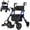 Blue, variant on StrollAid Rollator Walkers for Seniors with Seat, Walker Wheelchair Combo, 2 in 1 Rolling Walker Transport Wheelchair Lightweight Foldable, 10" Big Wheels Transport Chair with Brakes, Red