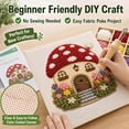 thumbnail image 5 of Whimsical Village 3D Fabric Poke Art Kit,Floral Mushroom Cottage,DIY Handmade Hobby Set for Adult Beginners, Flowers Activity Summer GifUnique Home Decor Birthday Holiday Gift, 5 of 8