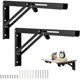 thumbnail image 1 of Parts Black Wall Folding Bracket, 500 x170mm Folding Console Bracket Bracket, Heavy Duty Folding Bracket, Folding Shelf Bracket Supports for Garage Wo, 1 of 5