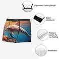 thumbnail image 3 of Fuzoiu Underwater Plant Dolphin Print Men's Ultra Breathable Underwear,No Riding Up Boxer Briefs with ComfortFlexible Waistband-Small, 3 of 5