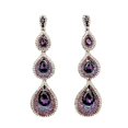 thumbnail image 2 of Joyas De Aleación De Agua Pendientes De De Imitación Pendientes De Botón De Joyería Púrpura Salvador Perno prisionero del oído del Rhinestone, 2 of 8
