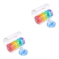 thumbnail image 3 of Wosthever Caja de pastillas, contenedores de viaje, 7 días, 14 celdas, compartimento organizador, sello de diseño, cápsula a prueba de Transparente colorido 2Conjunto, 3 of 6
