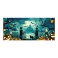 thumbnail image 3 of Halloween Garage Door Banner Cover 6.8 x 15.7 ft Happy Halloween Garage Door Decoration Outdoor Indoor Hanging Banners Scary Pumpkin Ghost Bats Photo Props Backdrop for Wall House Party Decor, 3 of 6
