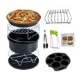 thumbnail image 1 of Accesorios para freidora de aire Juego de 10 piezas de 7 pulgadas para freidora de aire 5,2 5,8 cuartos, con revestimiento antiadherente, lavable a máquina 19,8 cm, negro, 1 of 5